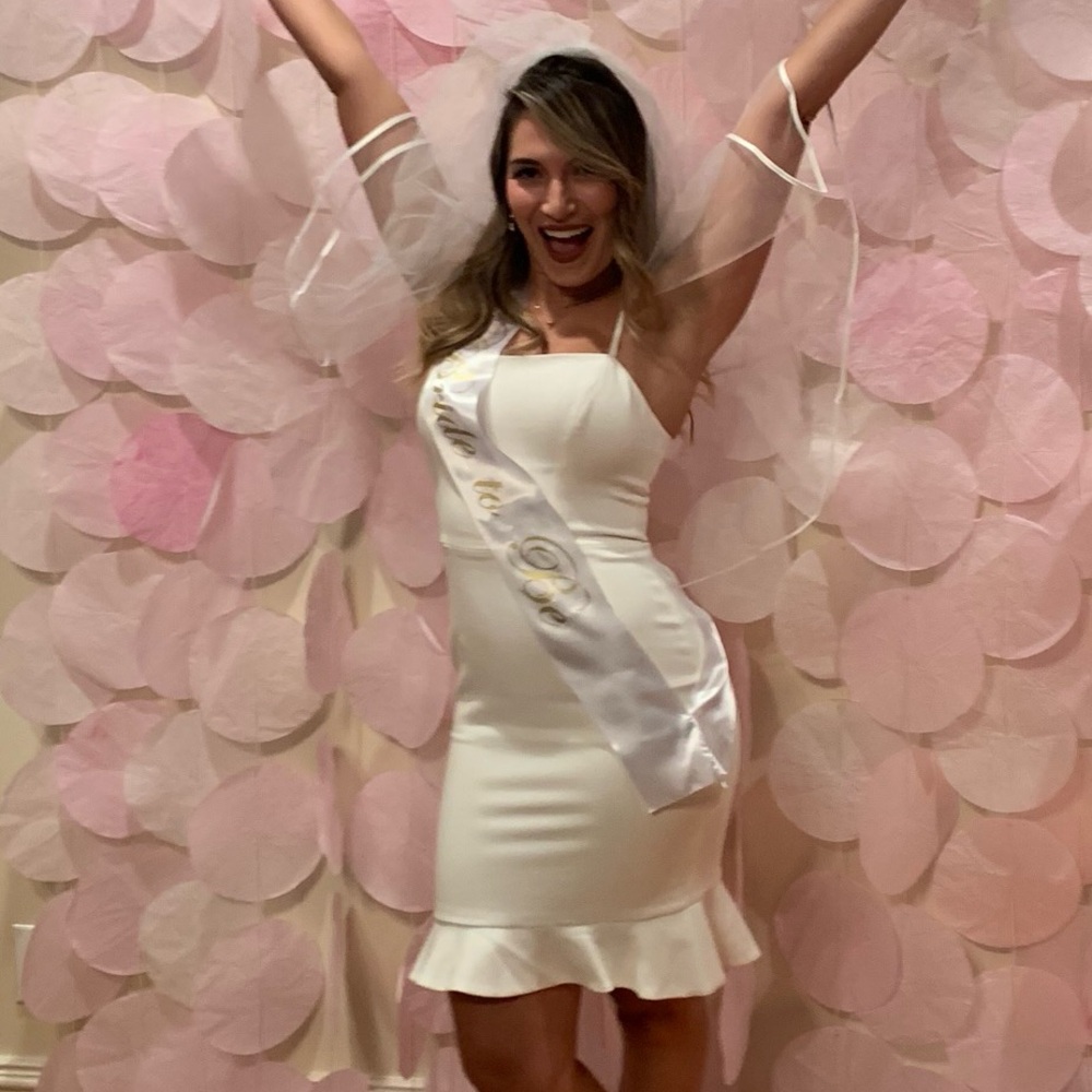French Connection Cream Sleeveless Slip Dress